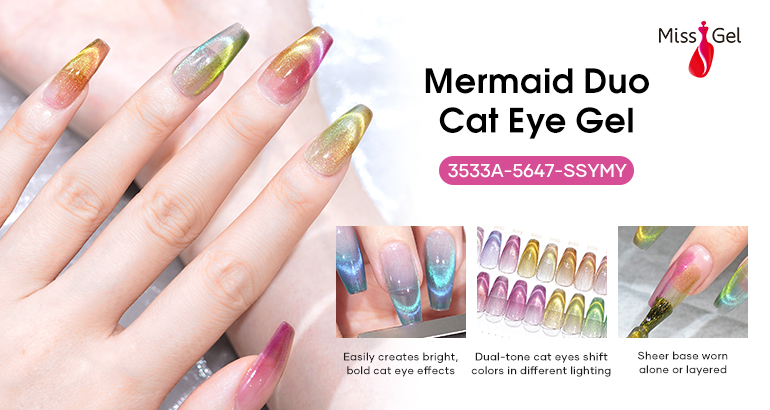 Mermaid Duo Cat Eye Gel Polish image