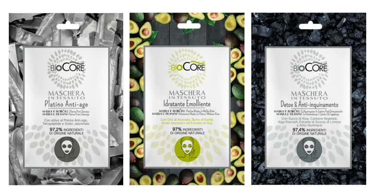 BIOCORE MASCHERE VISO IN TESSUTO 